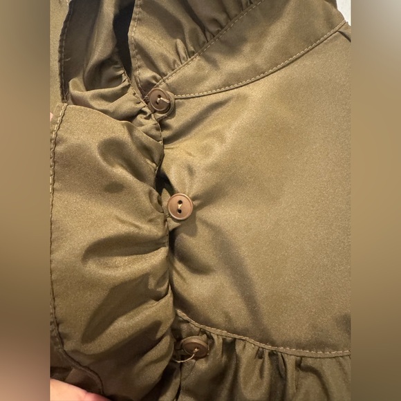 Vintage Paul Stanley Nylon Olive Blouse Top - size 8 - Picture 4 of 6